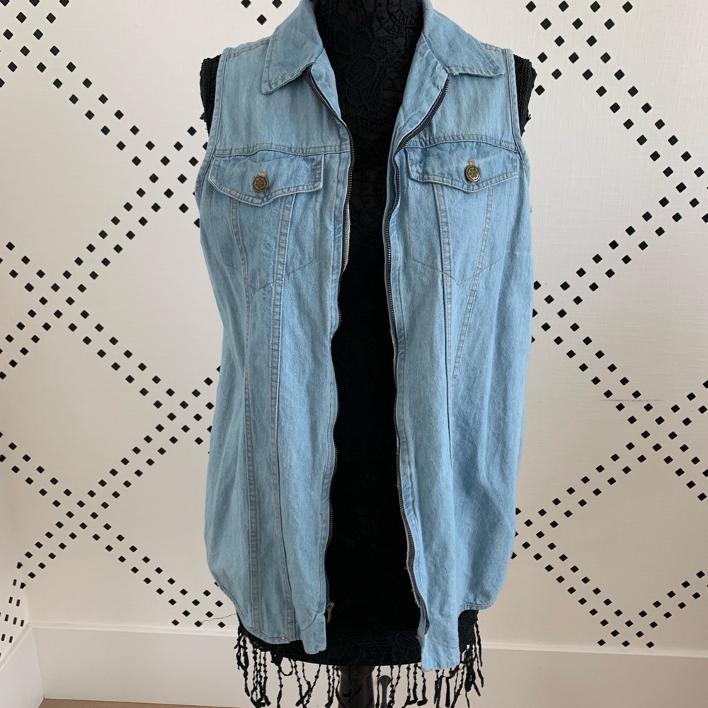Maternity Denim Vest